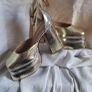Karen Millen Gold Platform Court Shoes Image 2