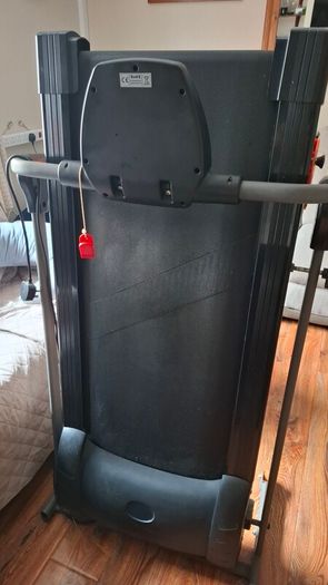 V-fit folding treadmill on wheels