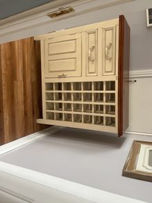 sideboard with wine rack.  Height 3 ft 2 in width 3ft 3in