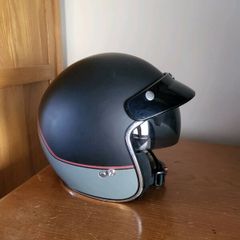 Open face retro helmet for sale.