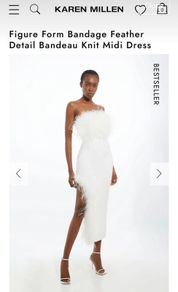 Karen Millen bandage dress with fur
