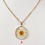 Flower epoxy resin necklace Gold Necklace Image 3