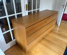 IKEA MALM 6-Drawer Chest of Drawers (Oak Finish)