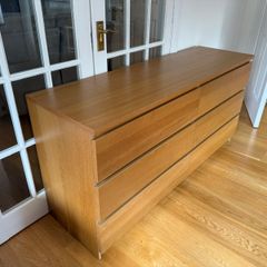 IKEA MALM 6-Drawer Chest of Drawers (Oak Finish)