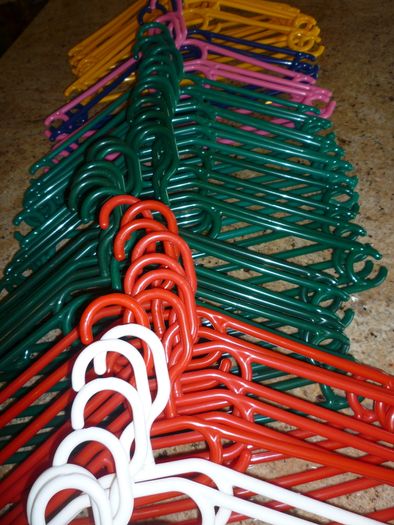 COAT HANGERS & 5 x TROUSER RACKS. Clothes Hangers  Jacket Top Trousers hangers. 6 colours.