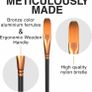 Professional Paint Brush Set of 12 - Artist Paintbrush Kit for Canvas, Gouache, and Fabric Image 3