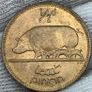 Ireland 1953 1/2d Half Penny Beautiful Red Uncirculated Image 3