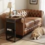 C Shaped Side Table Set with Charging Station Image 4