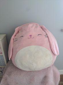 Squishmallow Pink Bop the Bunny Plush Large 20" washable toy