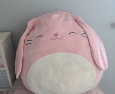 Squishmallow Pink Bop the Bunny Plush Large 20" washable toy