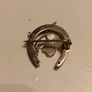 1907 Sterling Silver Horse Shoe and Shamrock Brooch Image 2