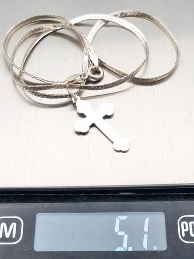 Sterling Silver Cross On 925 Italian Chain