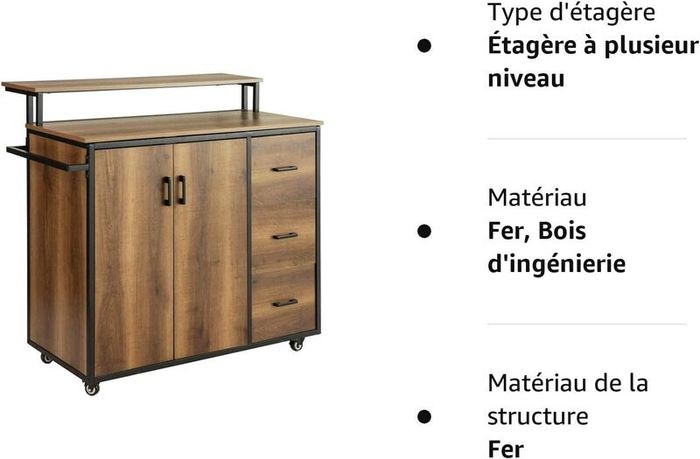 Kitchen island rustic vintage style