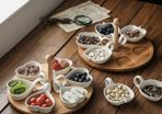 Assorted Snack Dish Porcelain Ceramic Serving Tray Dip Bowl Appetizer Condiment