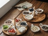 Assorted Snack Dish Porcelain Ceramic Serving Tray Dip Bowl Appetizer Condiment