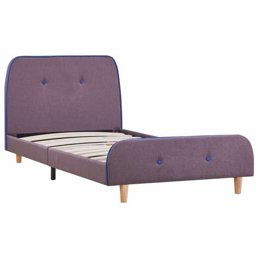 Bed Frame Taupe Fabric 90x190 cm