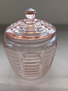 Pink glass Sweet Jar