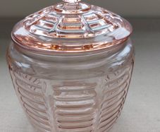 Pink glass Sweet Jar