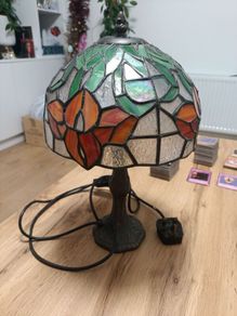Tiffany Style Table Lamp Flower Stained Glass Lamphade Desk Lighting