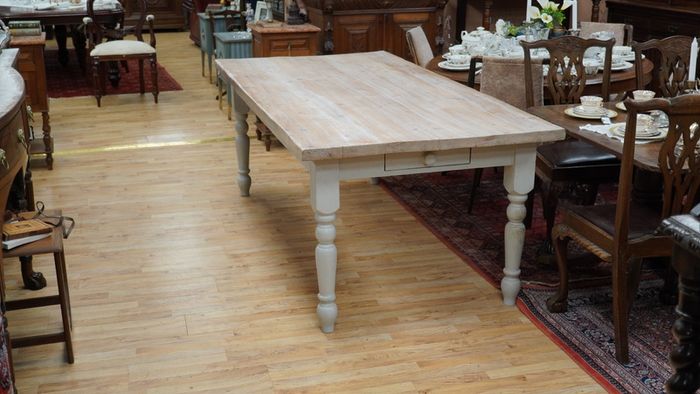 Vintage Pine Farmhouse Refectory Table