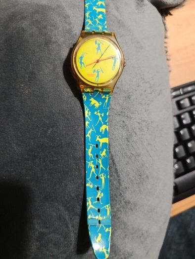 Vintage 1990 Swatch Watch African Can GK120 Retro