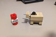 Lego Minecraft hoglin baby and TNT