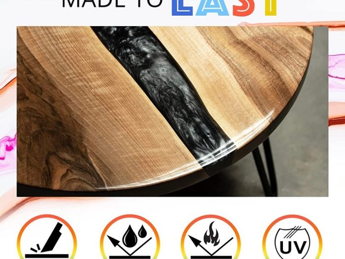 Epoxy Resin Kit - Crystal Clear Resin & Hardener Casting Resin for Jewelry Crafts & Art Resin - Food Safe, Self Leveling with High Gloss, UV & Heat Resistant, No Bubble & Yellowing 1L (FREE POSTAGE)