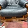 Black leather armchair Image 5