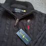 Black Ralph Lauren Cable Knit Quarter Zip Image 3