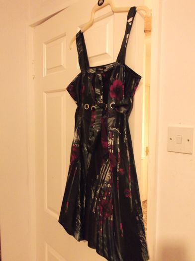 Heaven brand Pink and black floral design dress