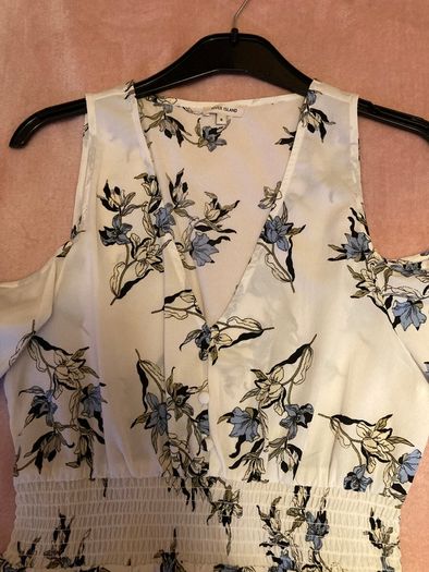 River Island black white, cut out shoulder mini dress.