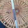 Madam Stoltz Brand New Large 3-Tier Bamboo Pendant Ceiling Light + Edison Bulb Image 6