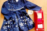 BNWT Christmas Dress and Tights for Baby Girl