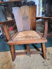 vintage Arts @Crafts Oak Arm Chair