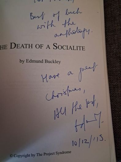 The Death of a Socialite / Edmund Buckley /Signed/ 2013