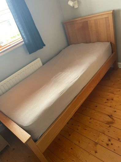 Heavy Solid Oak Bed
