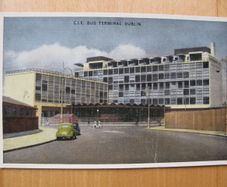 Postcard - 1950's Bus Aras, CIE Bus Terminal, Dublin