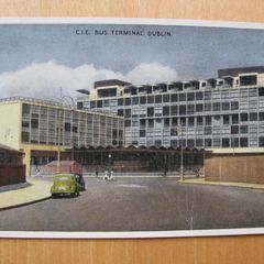 Postcard - 1950's Bus Aras, CIE Bus Terminal, Dublin