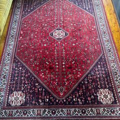 Large Authentic Persian Qashqai Hand Knotted Wool Rug