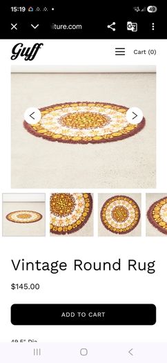 Vintage round rug