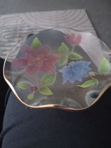 Vintage small 1950s glass serving dish