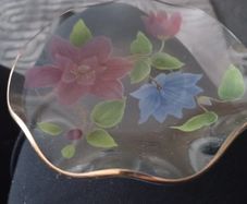 Vintage small 1950s glass serving dish