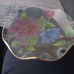 Vintage small 1950s glass serving dish