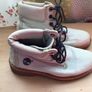 Timberland Ladies light blue denim and leather boots Us 8 Uk 6 Image 2