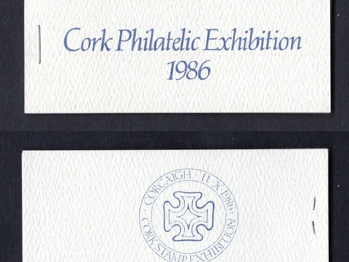 1986 Ireland Cork Philatelic Exhibition Booklet . Contains 2 X 24p Mulready Commemorative Stamps No 51