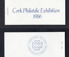 1986 Ireland Cork Philatelic Exhibition Booklet . Contains 2 X 24p Mulready Commemorative Stamps No 51