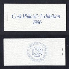 1986 Ireland Cork Philatelic Exhibition Booklet . Contains 2 X 24p Mulready Commemorative Stamps No 51