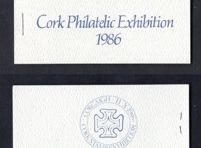 1986 Ireland Cork Philatelic Exhibition Booklet . Contains 2 X 24p Mulready Commemorative Stamps No 51