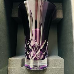 waterford lismore colour amethyst 8in flared vase