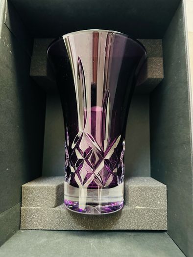 waterford lismore colour amethyst 8in flared vase